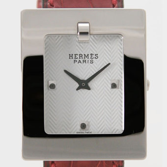 HERMES エルメス時計コピー ウォッチ BE1.210.160/M-MRH アリゲーターレザー ワインレッド/ホワイト レディース ブラックアリゲーター